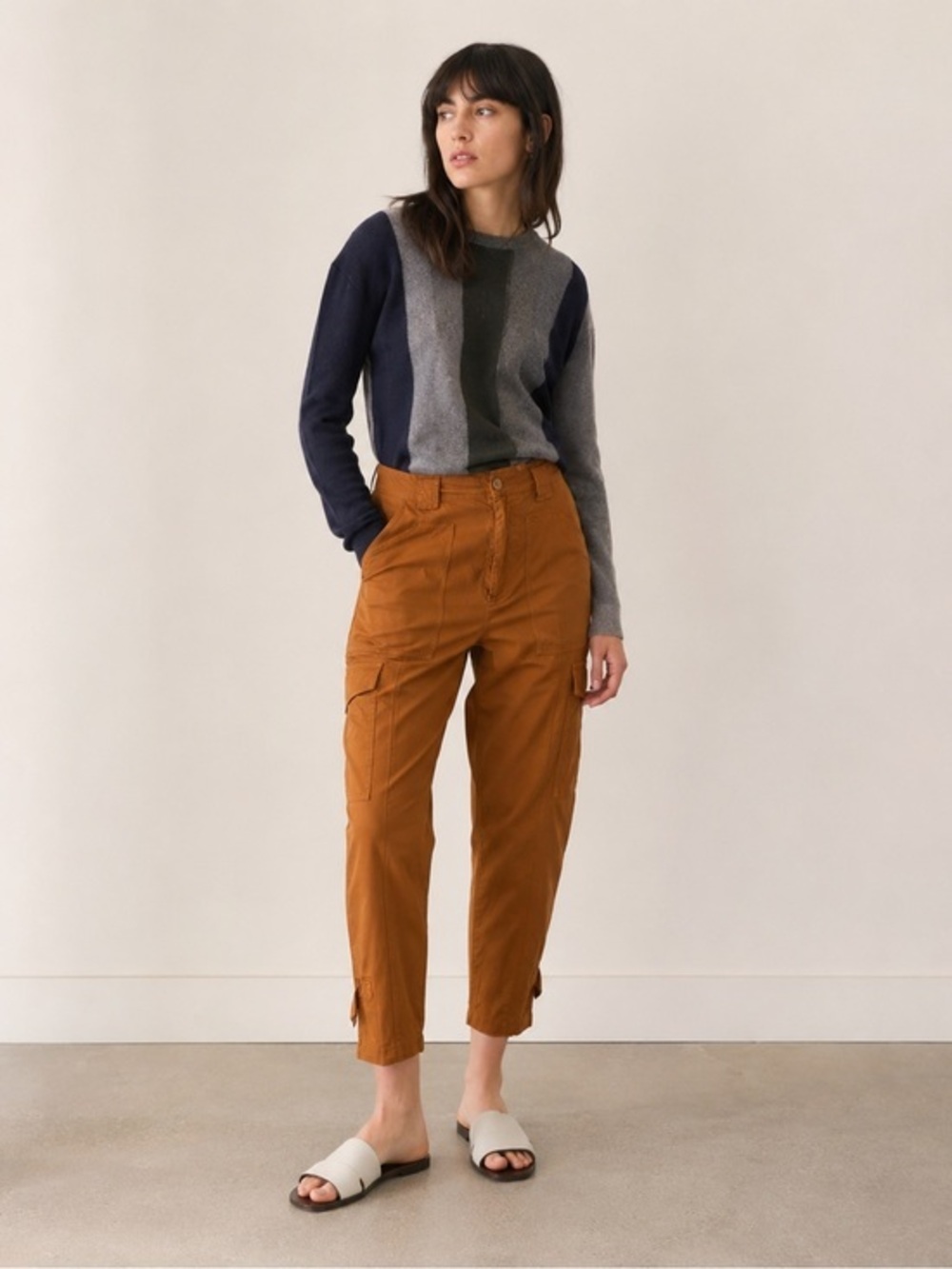 Alex Mill Expedition Cargo Washed Twill Pants in Russet Brown size 6